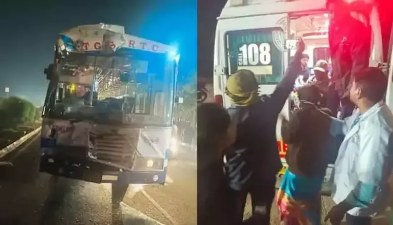 TG Crime: డీసీఎంను ఢీకొన్న ఆర్టీసీ బస్సు .. పలువురికి గాయాలు