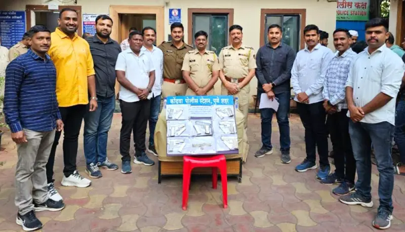 कोंढवा पोलिसांची धडाकेबाज कारवाई; सराईतांकडून ७ पिस्टल अन् काडतुसे जप्त.