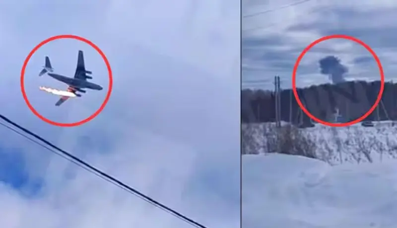 Video: रशियन लष्करी विमानाला आग, 15 जणांचा जागीच मृत्यू.