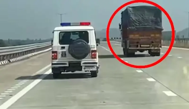 थरार! समृद्धी महामार्गावरून पोलिसांनी संशयास्पद ट्रकचा पाठलाग सुरू केला अन्.