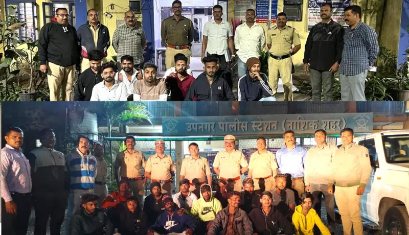 नाशिकचे पोलिस आयुक्त संदिप कर्णिक यांच्या मार्गदर्शनाखाली कोम्बिंग ऑपरेशन.