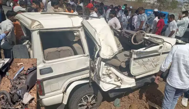 नाशिक-दिंडोरी मार्गावर भीषण अपघात, पाच जणांचा जागीच मृत्यू.