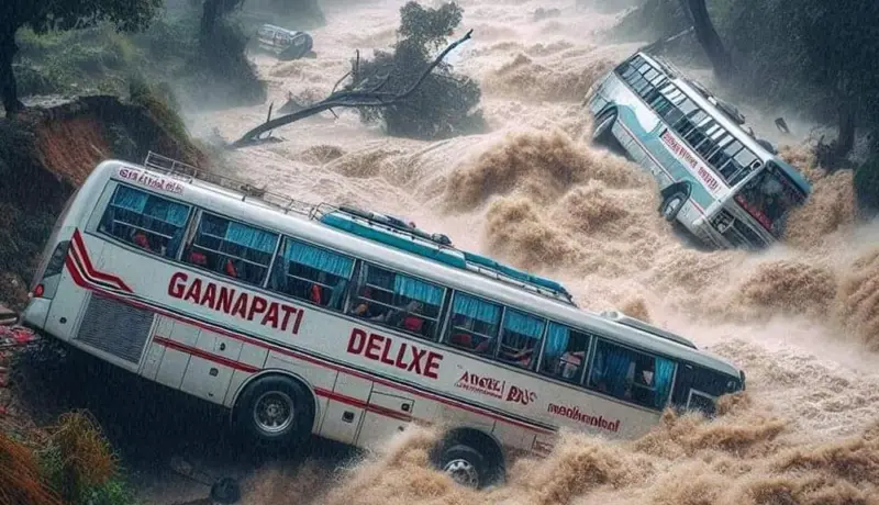 मोठी दुर्घटना! नेपाळमध्ये प्रवाशांनी भरलेल्या दोन बस नदीत कोसळल्या.