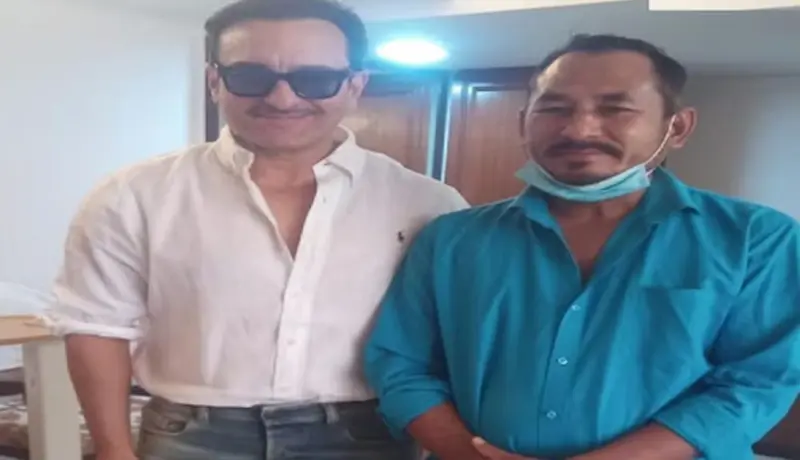 अभिनेता सैफ अली खानने जीव वाचवणाऱ्या रिक्षावाल्याची घेतली भेट.