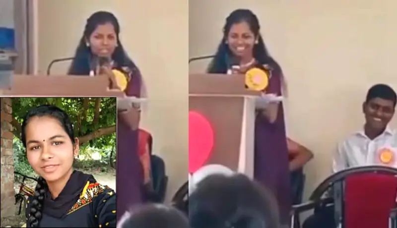 हृदयद्रावक Video! महाविद्यालयाच्या निरोप समारंभात हसवलं अन् बोलता-बोलता कोसळली.