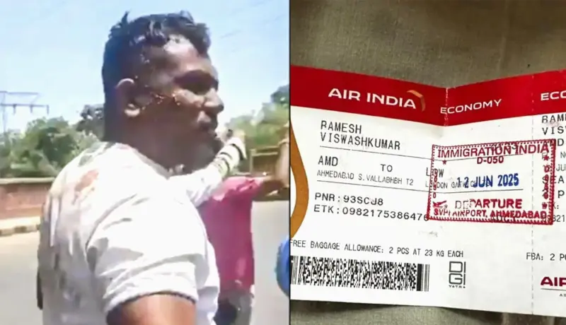 विमानातून बचावलेल्या एकमेव प्रवाशाने सांगितला थरार! एअर होस्टेस जळत होत्या.