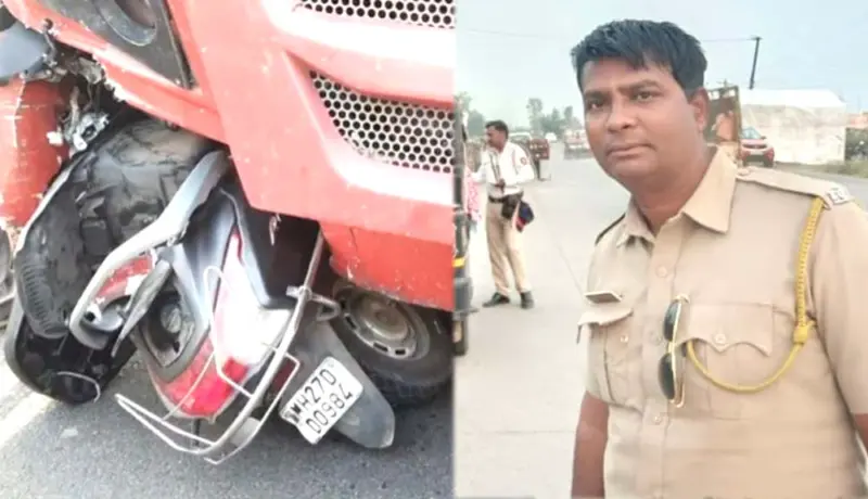 अमरावती-नागपूर राष्ट्रीय महामार्गावर पोलिसकाकाचा अपघाती मृत्यू.