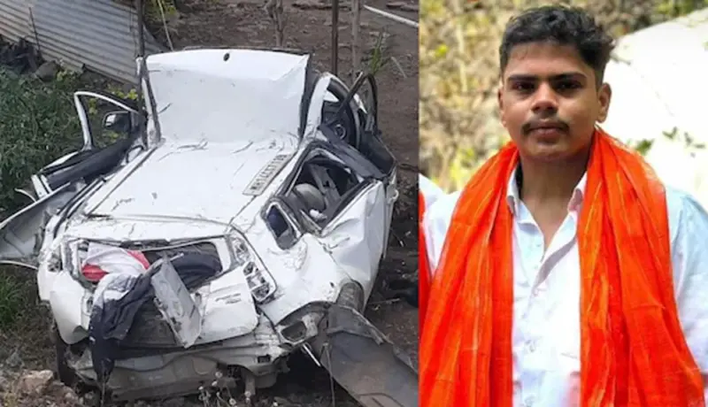 पुणे जिल्ह्यात कारचा टायर फुटल्याने काँग्रेस नेत्याच्या मुलाचा मृत्यू.