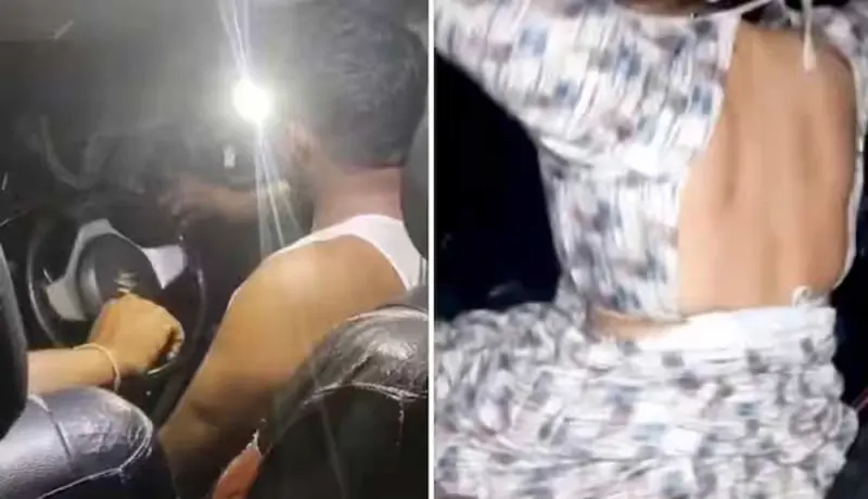 पोलिसाचे धावत्या कारमध्येच अश्लिल चाळे अन् Video झाला व्हायरल.