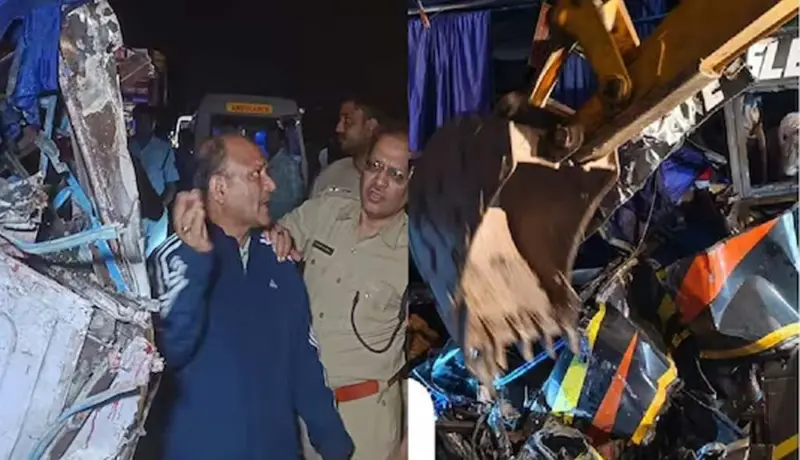 नागपूरवरून निघालेल्या बसला भीषण अपघात, 9 जणांचा मृत्यू.