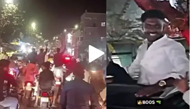 पुणे शहरातील कुख्यात गुंडाची मिरवणूक; आता बाप बाहेर आलाय.