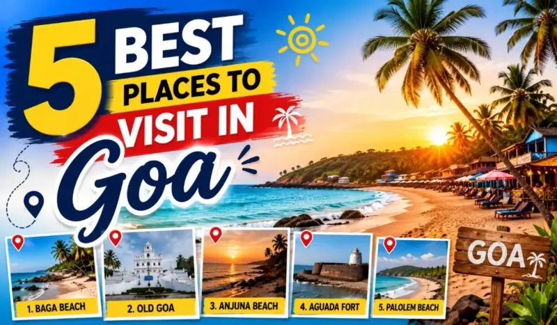 Goa में घूमने के लिए 5 Best Destinations, जहां मिलेगा Water Sports और पुर्तगाली इतिहास का अनोखा संगम