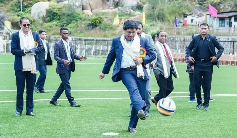 70% of Meghalaya's sports infrastructure built in past 7 years: CM inaugurates Synthetic Football Turf in Nongkrem