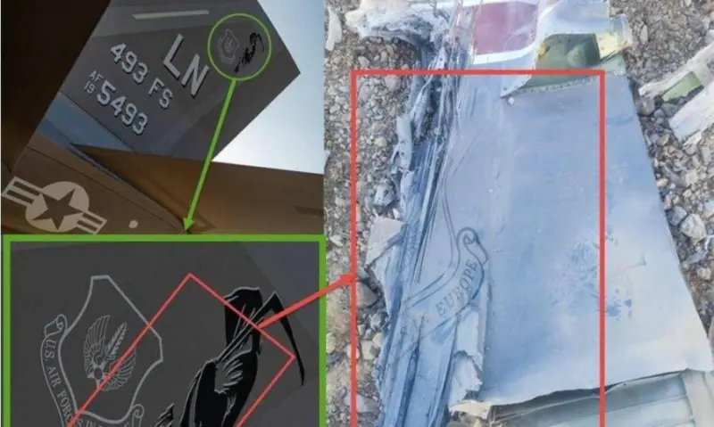 യു എസിന്റെ രണ്ടാമതൊരു എഫ്-35 വിമാനം കൂടി ഇറാന്‍ വെടിവെച്ചിട്ടു; ചിത്രങ്ങള്‍ പുറത്ത്