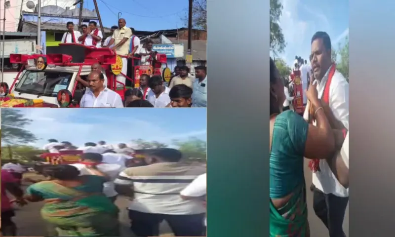 "வாக்குறுதி என்னாச்சு?"..  திமுக அமைச்சரை முற்றுகையிட்ட பெண்கள்.. பிரசாரத்தை பாதியிலேயே முடித்துவிட்டு.. பரபரப்பு..!!