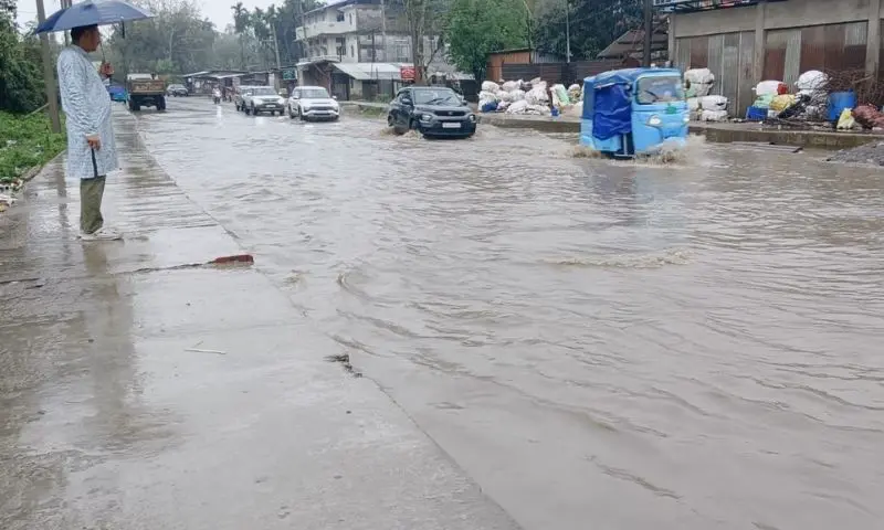 Assam: Incomplete drainage projects trigger widespread waterlogging in Digboi amid heavy rain