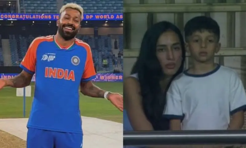 Hardik Pandya's Son Gets Angry After Father Gets Out During T20 WC Semi-Final Match! So Funny