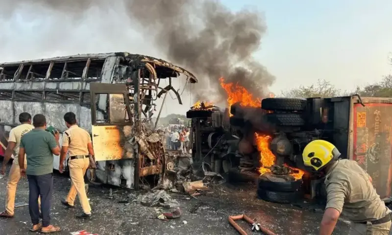 Shocking: 13 Dead In Bus Fire in AP!