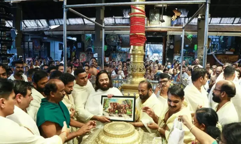Anant Ambani Donates ₹6 Crore at Guruvayur Temple, Pledges ₹12 Crore for Heritage Restoration and Elephant Welfare