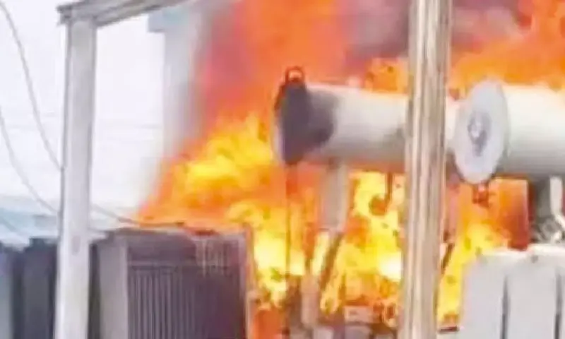 Fire accident occurs at power substation