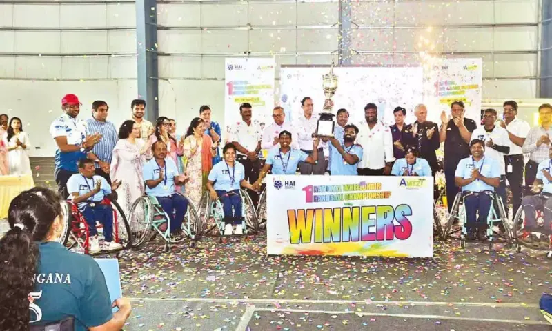 70 players exhibit expertise at 'National Wheelchair Handball Championship'