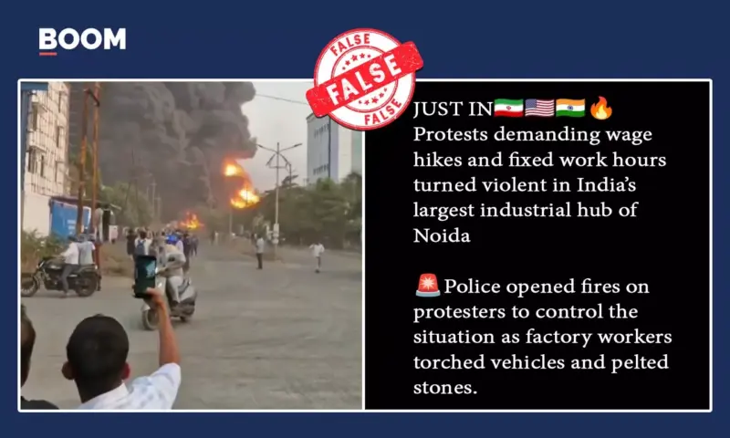 Video Of Maharashtra Fire Incident Shared As Noida Wage Hike Protests
