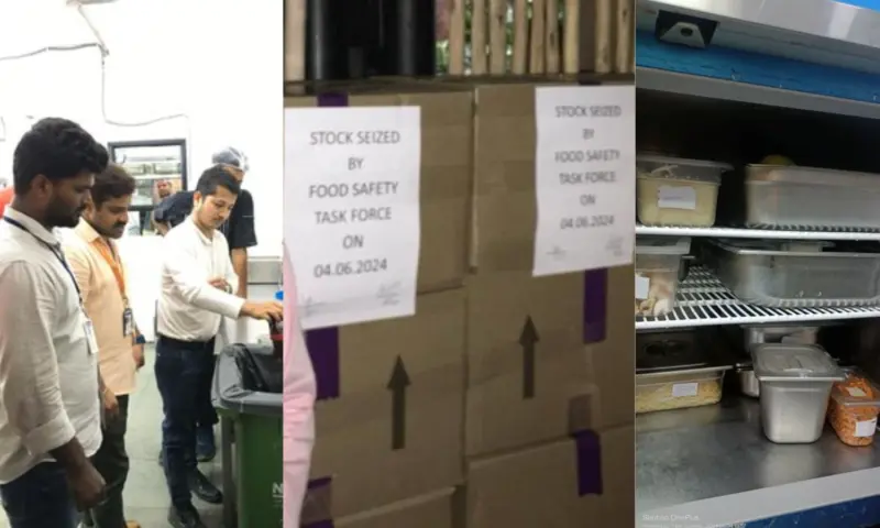 Expired food items found at Halo Cocktail Bar and Kitchen in Jubilee Hills