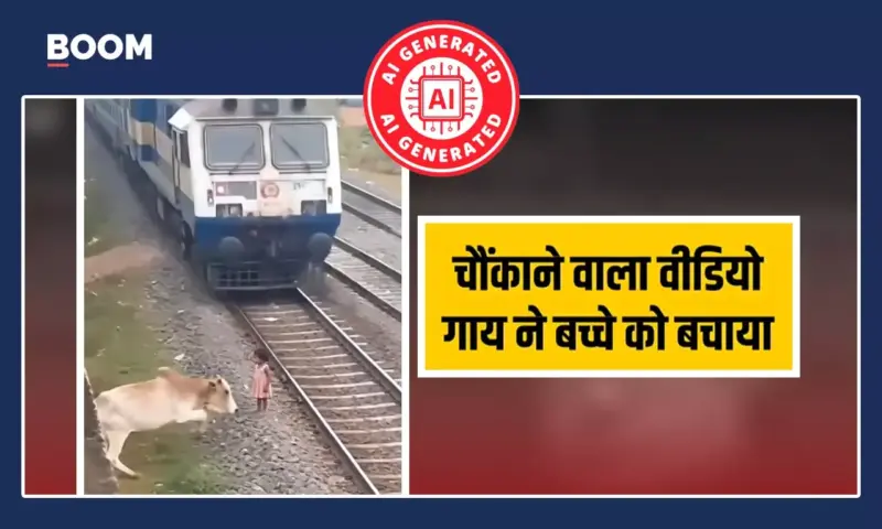 Video Of Cow Protecting Child From Speeding Train Is An AI Slop