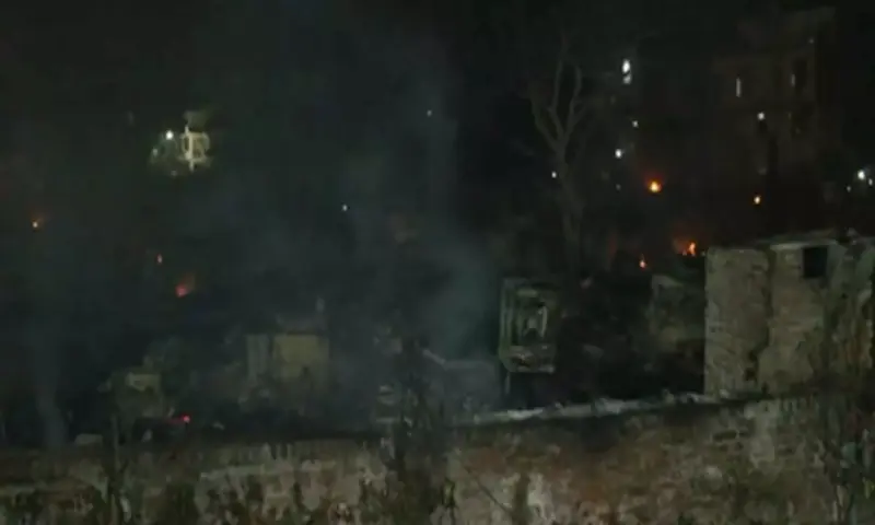 Two children killed as massive fire destroys dozens of huts in Lucknow slum cluster