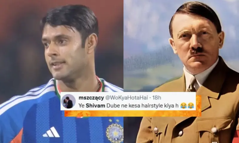 Internet Shares Hilarious Memes On Shivam Dube's New Haircut. Compare Him With Adolf Hitler!