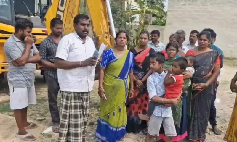 Neerugattupalle: జన్మభూమి కాలనీలో హైడ్రామా.. రంగంలోకి దిగిన పోలీసులు