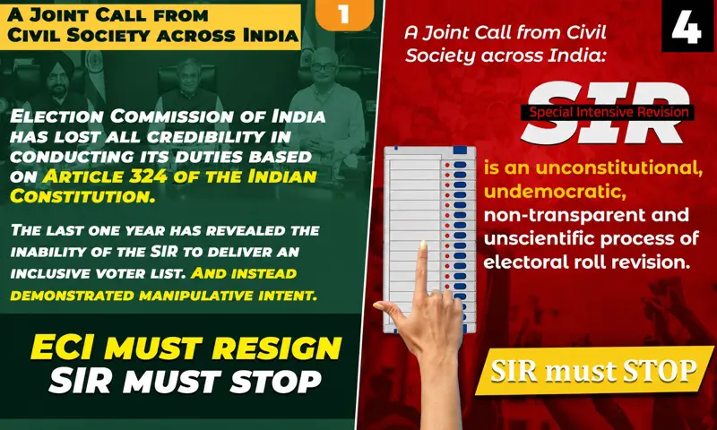 Civil society groups seek halt to SIR, question ECI's credibility