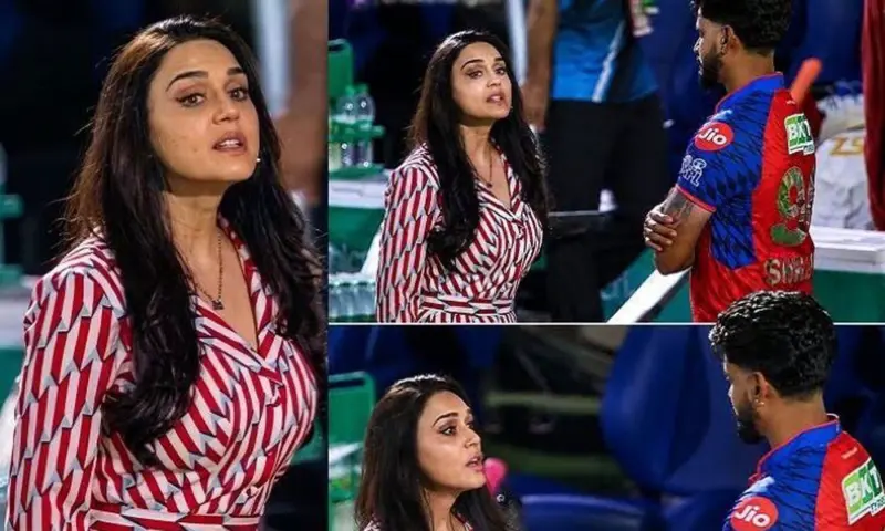 మైదానంలోనే ఓనర్  ప్రీతీ జింటా క్లాస్.. పాపం 'సర్పంచ్ సాబ్'