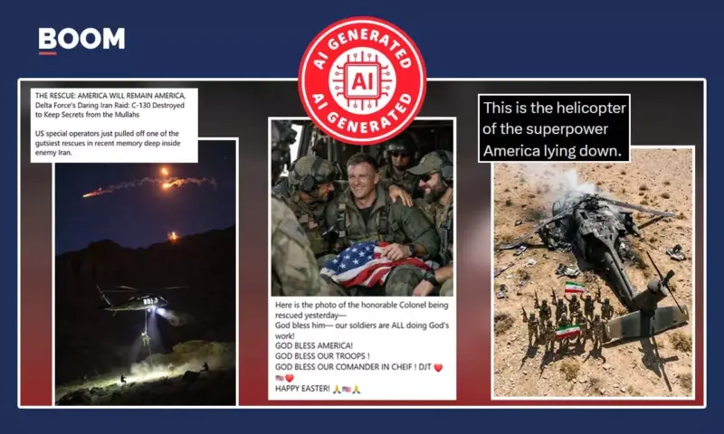 US-Iran War: AI Visuals Passed Off As Military Jet Strike, Pilot Rescue