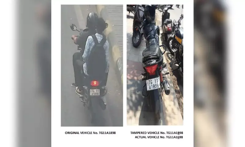 Fake number plate case: Chaderghat police nab two-wheeler rider