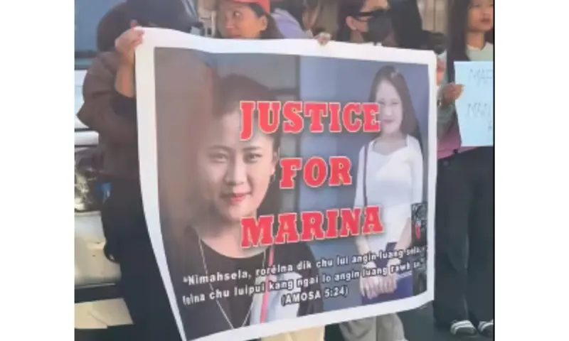 Aizawl: Hundreds rally seeking deeper probe into Marina Lalchhanchhuahi murder case