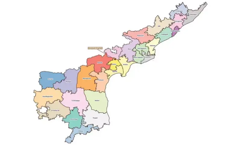AP's new map marks Amaravati as capital