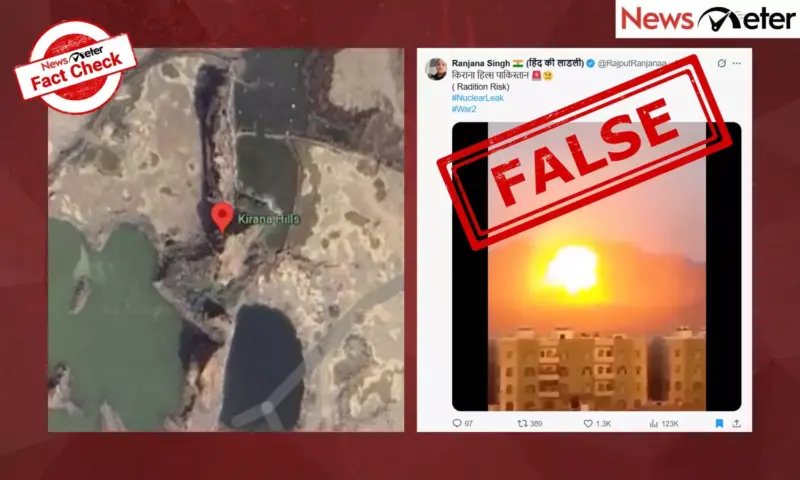 Fact Check: Kirana Hills in Pakistan explodes during Operation Sindoor leading to radiation leak? No, here are the facts<h-iframe allow="web-share" allowfullscreen="" src="https://geo.dailymotion.com/player.html?video=x36lvcj" style="width:100%; height:100%; position:absolute; left:0px; top:0px; overflow:hidden; border:none;" title="Dailymotion Video Player"/>