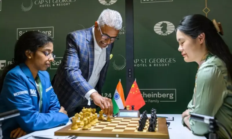 FIDE Candidates 2026: Vaishali loses to Zhu, shares lead