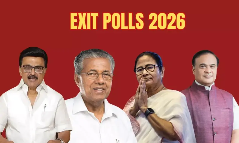 Today's Chanakya exit poll: BJP wins in Assam, Bengal; TVK surprise in TN; Kerala close fight
