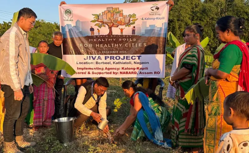 Assam: NABARD & Kalong Kapili arrange plantation drive on World Soil Day