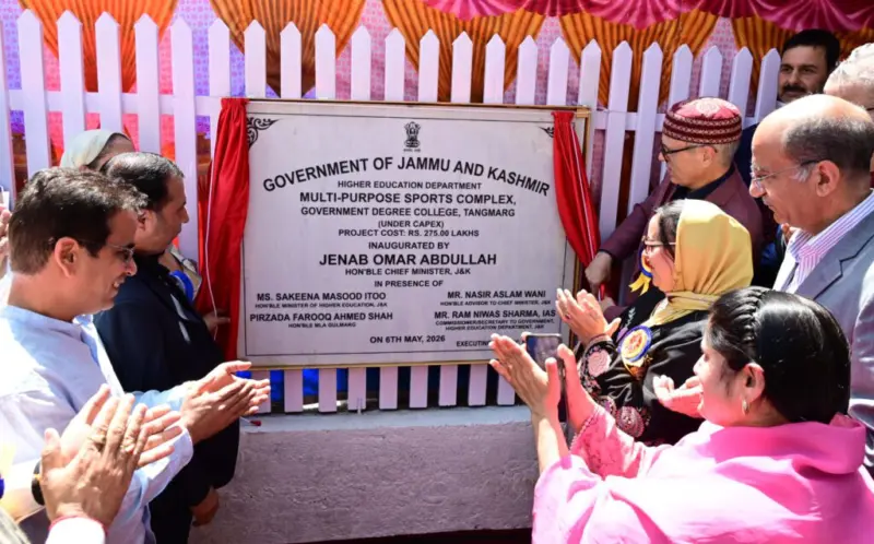 CM Omar Abdullah inaugurates multi-purpose sports complex at GDC Tangmarg