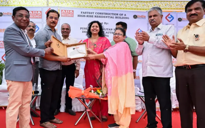 PMRDA Builds 14-Storey Tower in Just 95 Days, Sets Asian Record in Pune