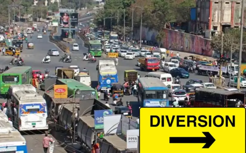 Traffic Diversions Announced in Kondhwa for Hindu Janakrosh Morcha