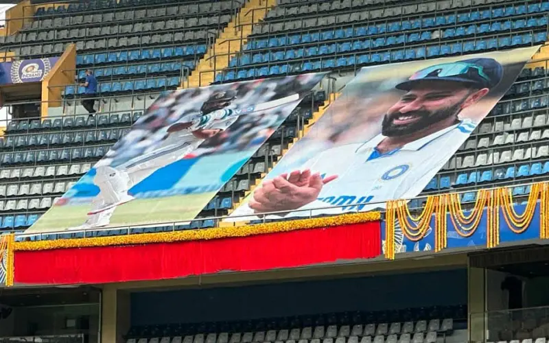 Rohit Sharma Stand unveiled at Wankhede Stadium