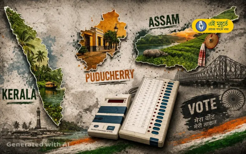 রাত পোহালেই কেরল, অসম ও পুদুচেরিতে বিধানসভা ভোট, কারা এগিয়ে?