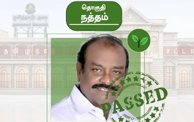 "நத்தத்தில் மீண்டும் நத்தம் விஸ்வநாதன்!" - அதிமுகவின் கோட்டையைத் தகர்க்க முடியாத தவெக, திமுக வேட்பாளர்கள்