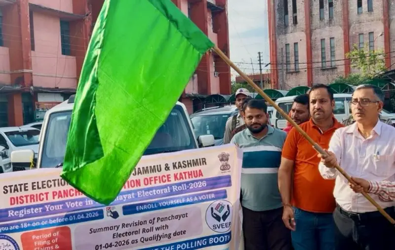 DEO Kathua flags off SVEEP Van to boost awareness on Panchayat Electoral roll revision
