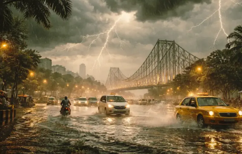 বিকেল হলেই ঝড়ের দাপট! কলকাতা সহ ৭ জেলায় তুমুল বৃষ্টির সতর্কতা