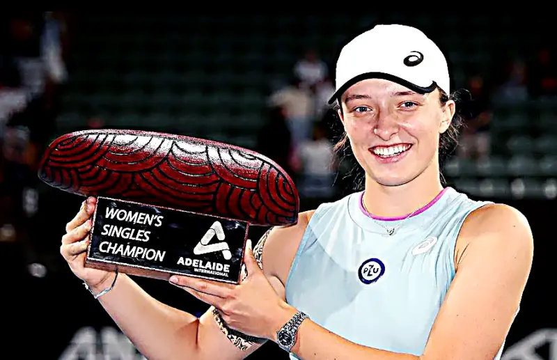 ಐಗಾ ಮುಡಿಗೆ ಅಡಿಲೇಡ್ ಕಿರೀಟ